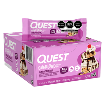 Barra De Proteína Quest Nutrition Overload 12pz Sundae Funday