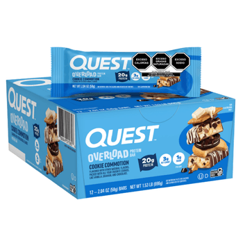 Barra De Proteina Quest Nutrition Overload 12pz Cookie Commotion