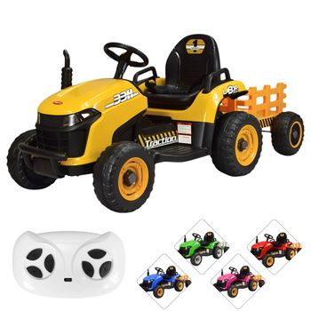 Montable Eléctrico Joykoo Tractor Luz Led 12V AM Infantil Unisex