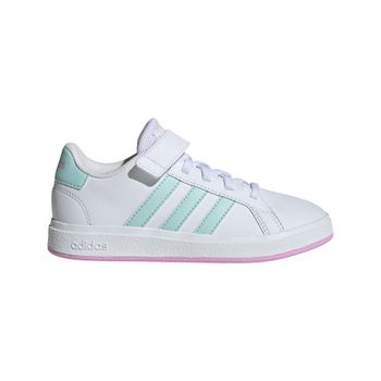 Tenis  Grand Court Court Cordones Elásticos y Tira Regulable adidas Entrenamiento ID7886 Blanco