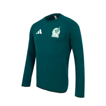 Sudadera adidas Futbol Selección Mexicana Tiro Travel Crew Hombre JZ6488