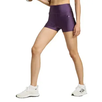 Mallas Cortas Optime Esenciales Optime 4" Shine adidas Entrenamiento JW1224 Morado