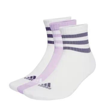Calcetines Acolchadas 3 Franjas Sportswear Corte Bajo 3 Pares adidas Entrenamiento JW2768 Blanco