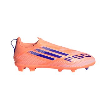 Calzado de fútbol F50 League para terreno firme/multiterreno sin cordones para niños adidas Futbol JH7742 Naranja