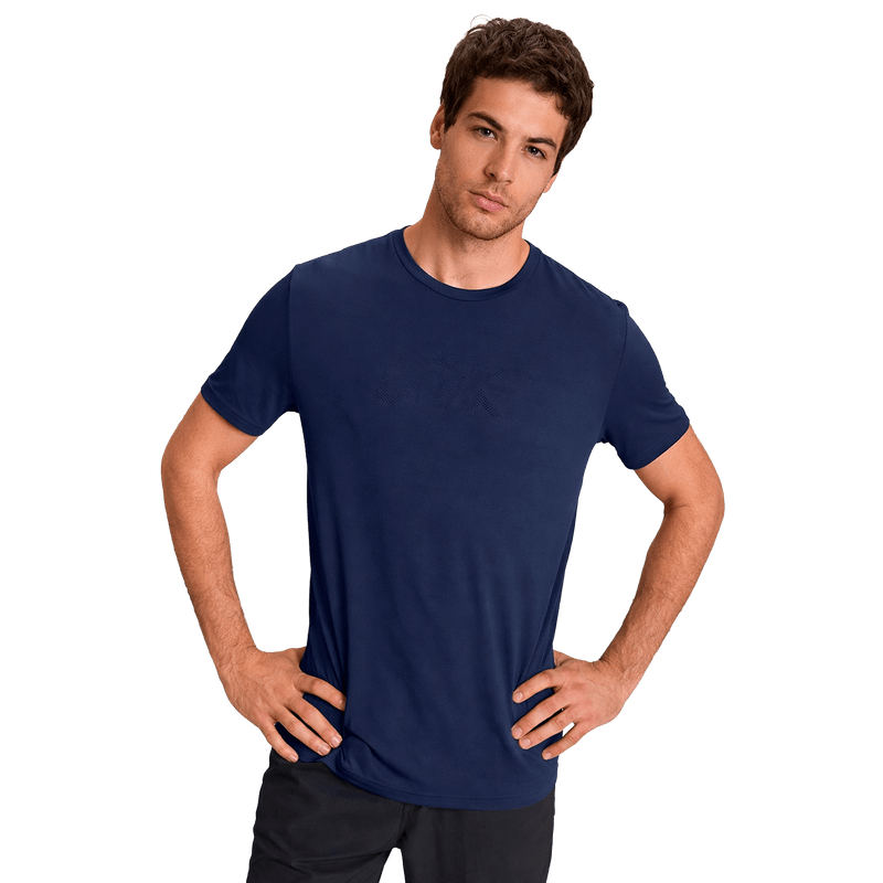 Playera Deportiva LIVE! Entrenamiento Comfy Hombre 46429-1 Azul