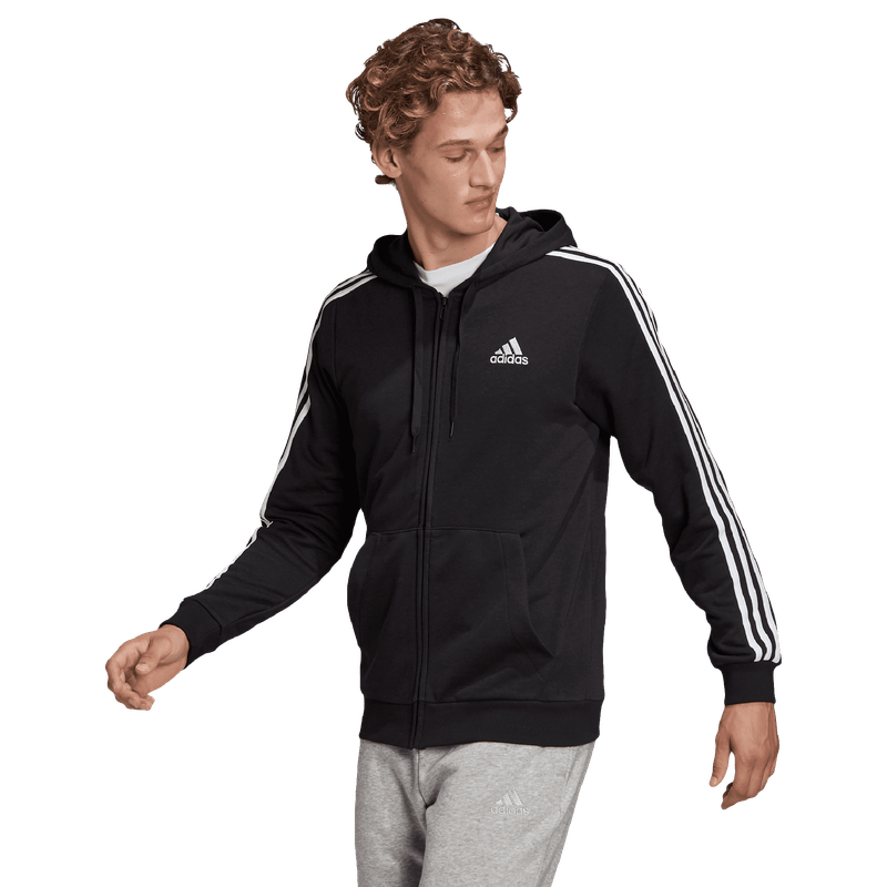 Chamarra adidas Essentials 3 Stripes French Terry Hombre