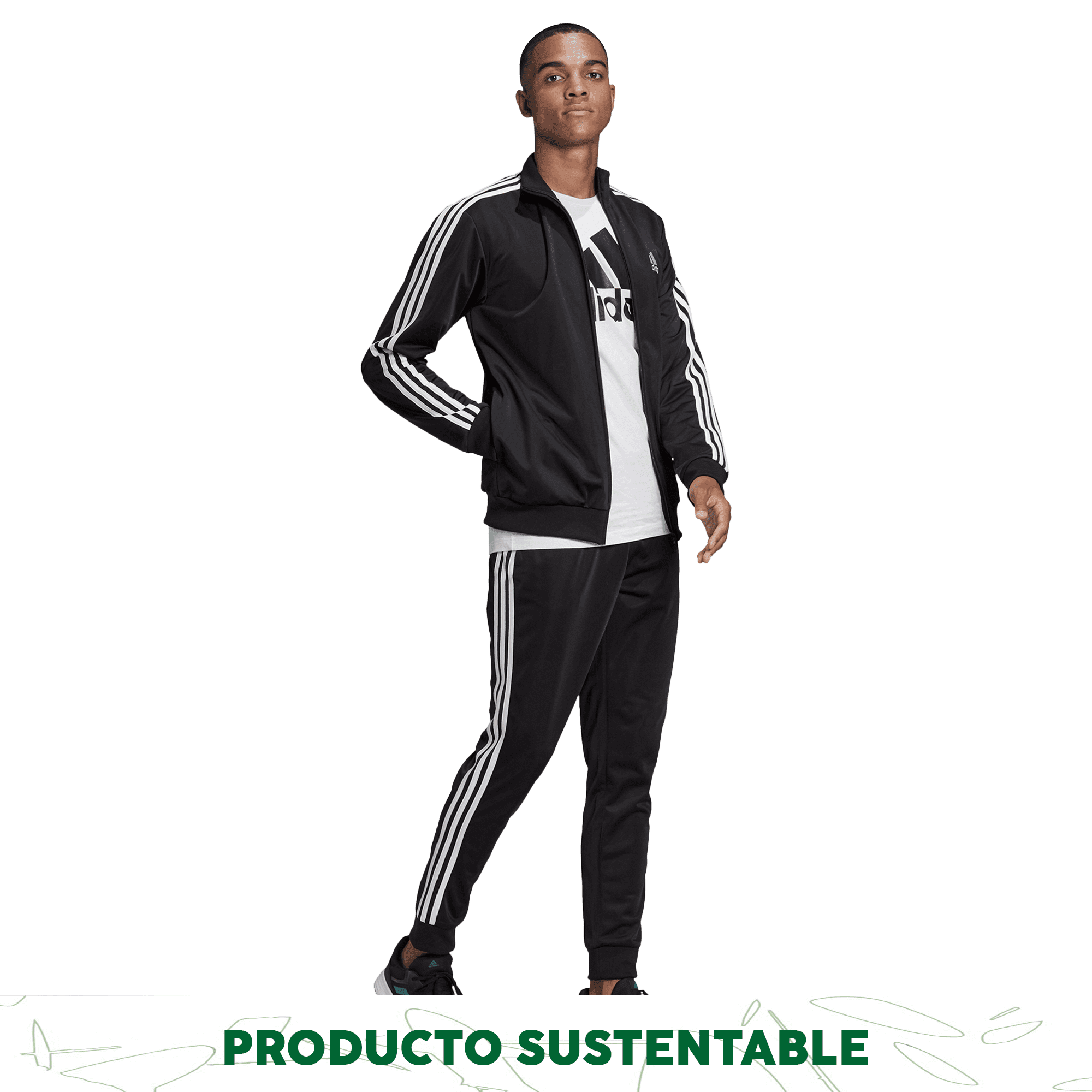 Conjunto Deportivo adidas Essentials Primegreen 3 Stripes Hombre