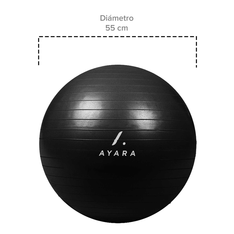 Pelota Ayara Yoga 55 cm PEL55 Negro